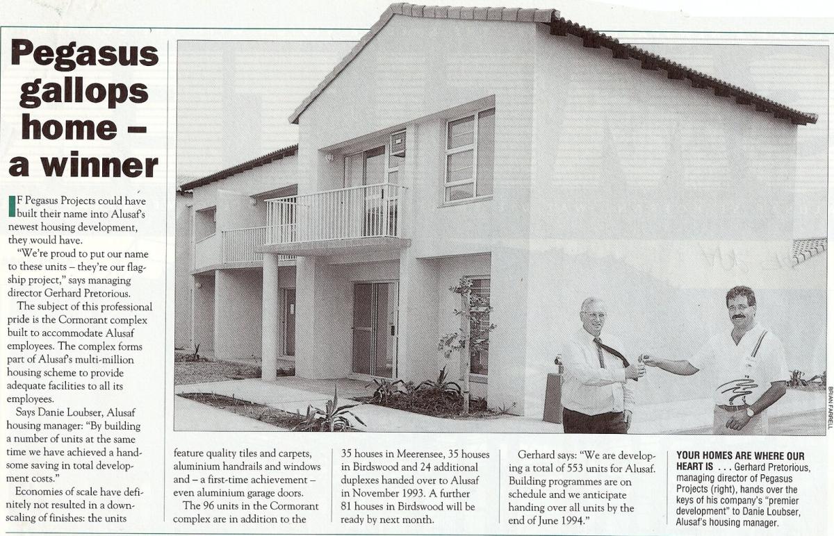 Alusaf housing — newspaper archive